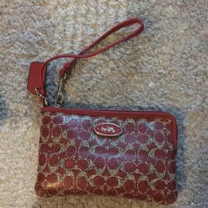 Coach Red Wristlet